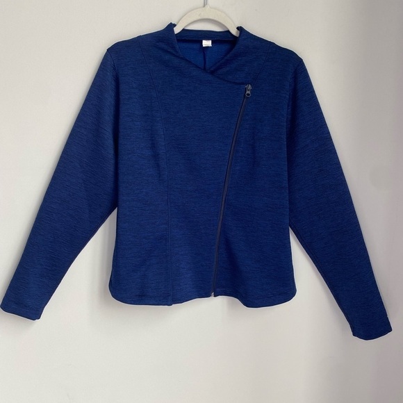 Rare New Balance Isaac Mizrahi Women's Asymmetric Zip Knit Bomber Style Jacket - Picture 1 of 12